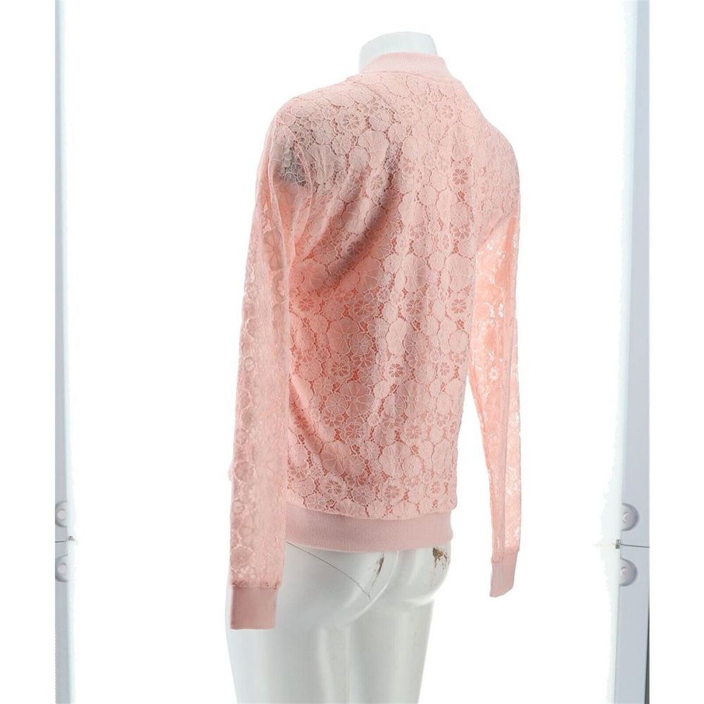 Isaac Mizrahi Lace Bomber Jacket Rosewater A485790I - Picture 4 of 9